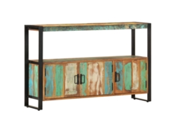 Aparador De Madera Maciza Reciclada 120x30x75 Cm