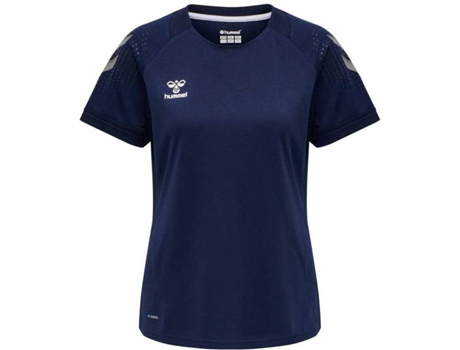 Camiseta de Mujer para Fútbol HUMMEL Lead Poly Azul (L)