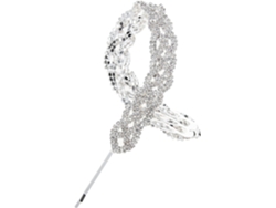 Corrente De Rabo De Cavalo E Presilha De Cabelo Ciieeo Elegant Em Liga Metálica Com Strass, Prática E Prática.