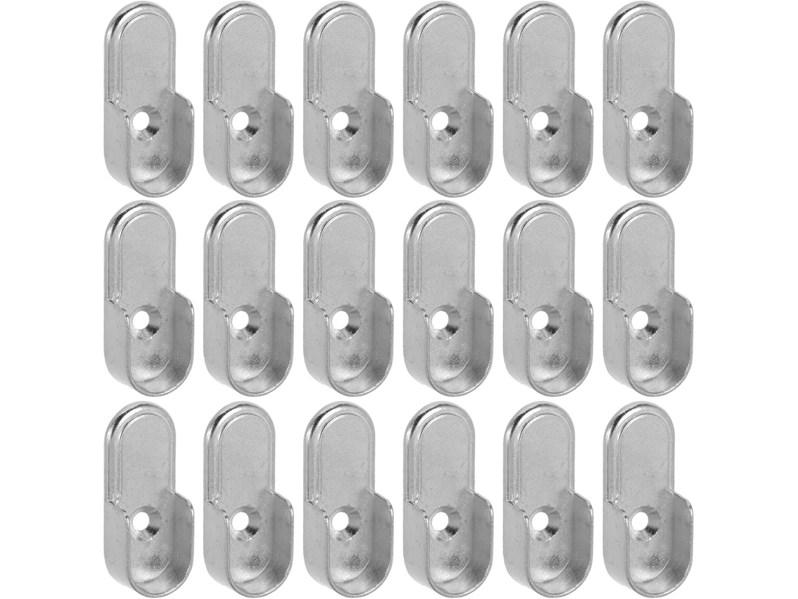 Soporte Barra Aleación Fijación Mediante Tornillos Forma Doble Barras Armario 16 Diámetro Paquete 10 Pares