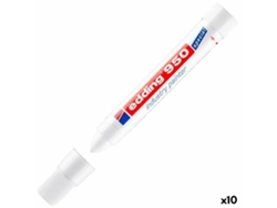 Rotulador Permanente Edding 950 Branco 1 Mm 10 Unidades