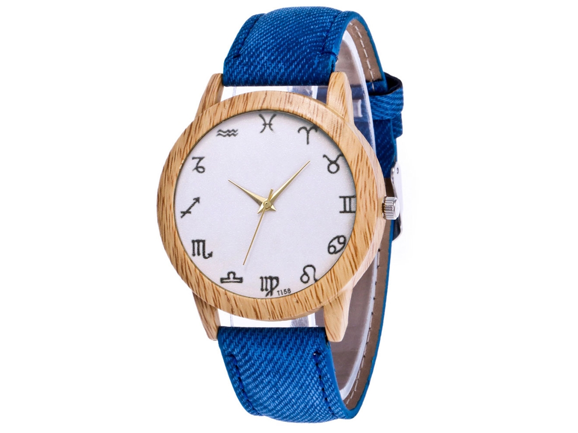 Reloj De Pulsera Unisex Zodiac Jean Con Correa De Cuarzo, Azul, Zhoulianfa