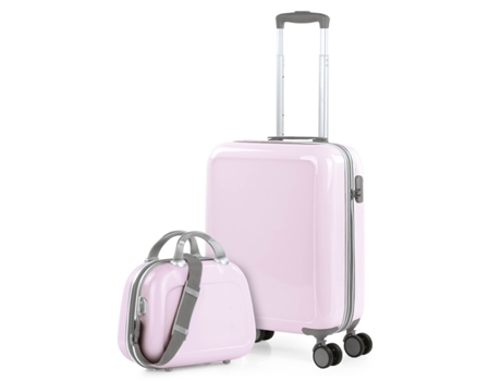 Juego De Maletas Pc ITACA Stickers rosa (40X55x20 Cm - 34L)