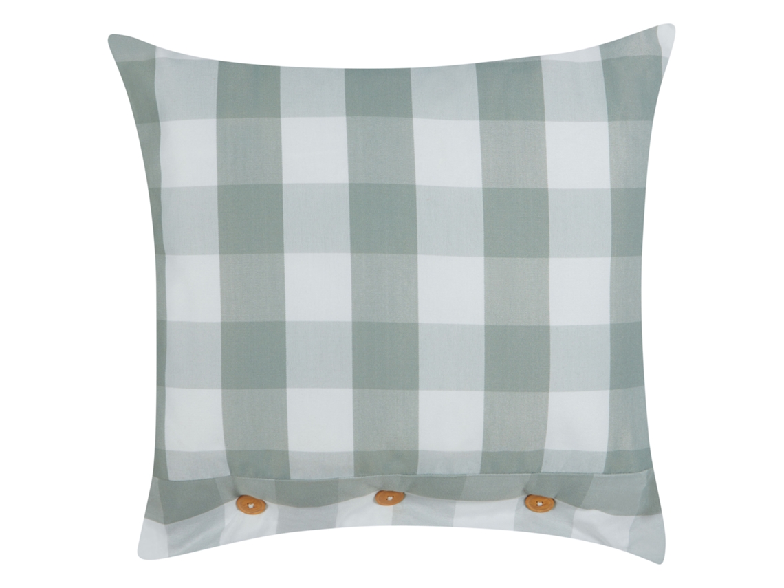 Cojín estilo cottage BELIANI Tamnine de Poliéster Verde 45x45x12