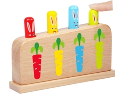 Juguete de madera con mecanismo desplegable para niños y niñas. Juego educativo que desarrolla las habilidades cognitivas y la percepción. CHABERLU