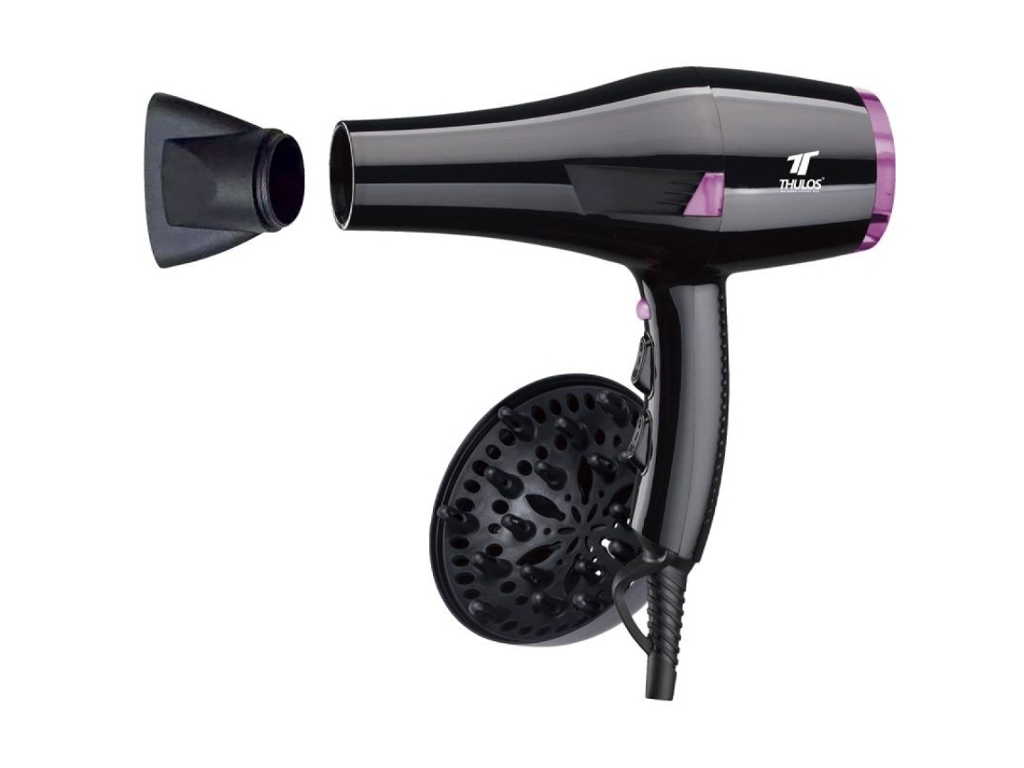 Potente Secador de Pelo 2000W: Versátil y Profesional Descubre un secador de pelo de alto rendimiento con 2000W, 2 velocidades, 3 ajustes de THULOS