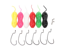 2026rebe-6 Piezas 11cm 16g Señuelos De Pesca Simulación Ratón Tpr Multicolor Para Pesca En Barco Agua Salada