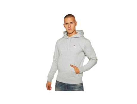 Camiseta TOMMY JEANS Flag Algodón para Hombre (L - Gris)