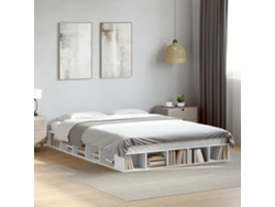 Estructura De Cama Madera De Ingeniería Blanca 140x200 Cm