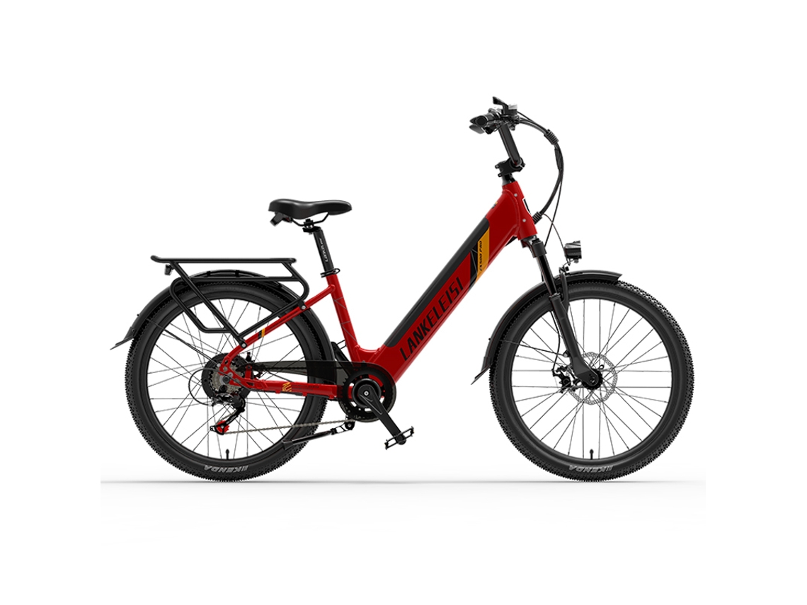 Bicicleta eléctrica de trekking Lankeleisi ES500 Pro de 24 pulgadas con batería de 500 W, 48 VE 14,5 Ah