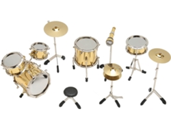 Batería Miniatura De 8 Piezas Con Estuche De Transporte, Mini Instrumento Musical De Percusión