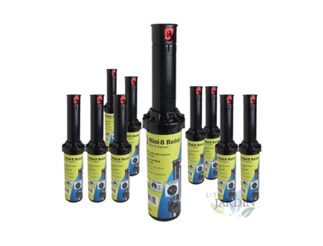 Aspersor de Riego Turbina TORO Mini8 1/2'' Alcance 6 a 10,7 M Pack 10 TORO