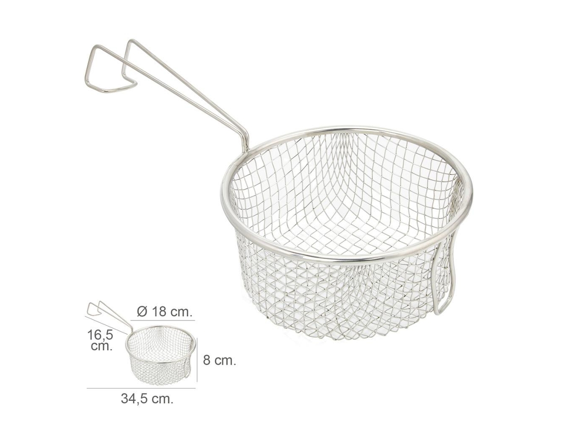 Cesta Freir Acero Inoxidable Con Mango Ø 18 cm ORYX