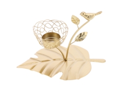 Soporte para Vela de Hierro, Decoración de Mesa para Sala (Oro) KOFIHETY