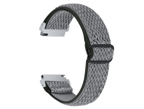 Correa de tela tejida ajustable elástico 22mm con hebilla para Huami Amazfit GTR 47mm/Pace/Stratos/Stratos 2 - gris oscuro