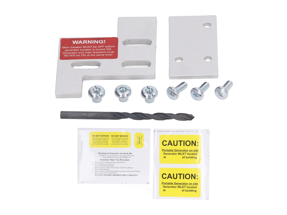 Kit De Interbloqueo Para Generador Compatible Con Panel General Electric Ce 150 O 200 Amp, Espaciado 1 1/4 Pulgadas
