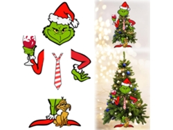 Adorno para la punta del árbol de Navidad – Decoraciones divertidas para árboles de Navidad, ideales para celebraciones navideñas y decoración del hogar.