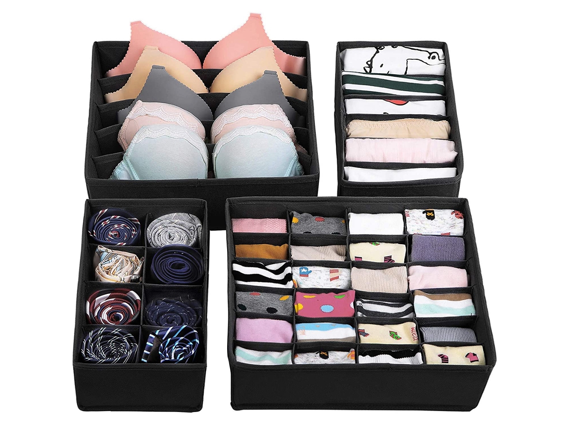 Organizador de cajones para ropa interior, organizadores de armario