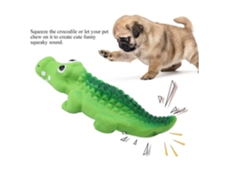 Juguete Masticable Para Perros, Látex Resistente Con Efecto Chirriante, Entrenamiento Para Mascotas, Cocodrilo Verde, 22 Cm