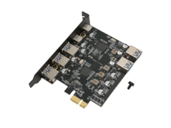 Tarjeta De Expansión Pci E A Usb 3.0 7 Puertos 5gbps Para Windows Os X Linux