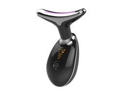 (negro) Dispositivo De Belleza Para La Regeneración De La Piel, Masaje Facial Y De Cuello, Lifting Y Reafirmación Por Vibración.