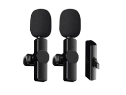Micrófonos De Solapa Inalámbricos Chrui K3 Pro One To Two (para Iphone 14 Y Anteriores)