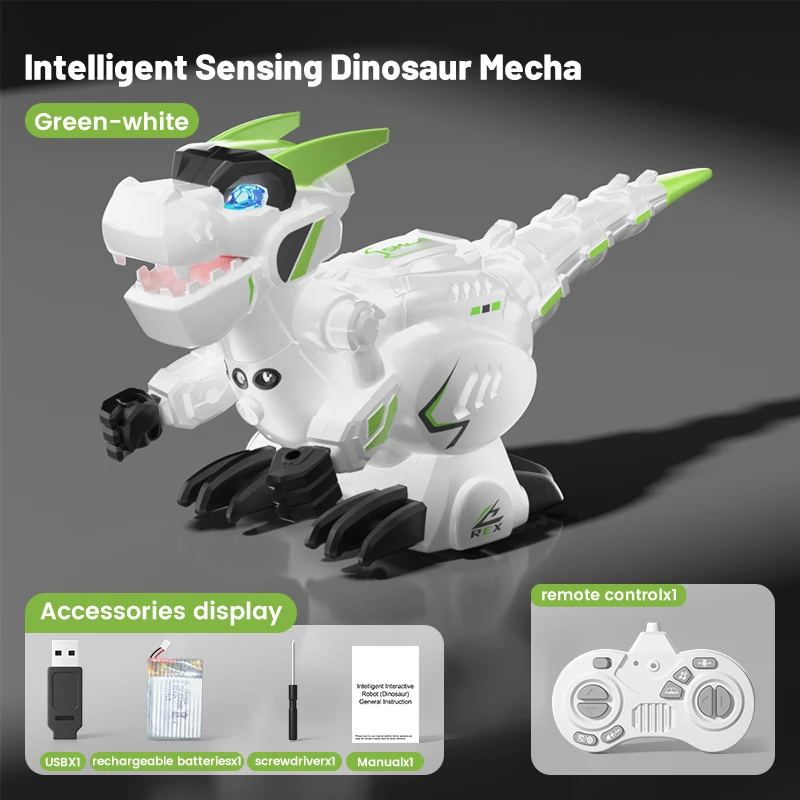 Robot Dinosaurio Eléctrico MDUG con control remoto y sensor inteligente 175x129x90 cm