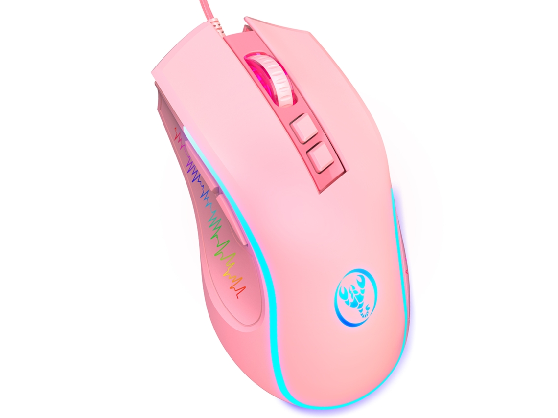 Ratón Gaming AGTRUM X100F RGB (3600dpi - Rosa)