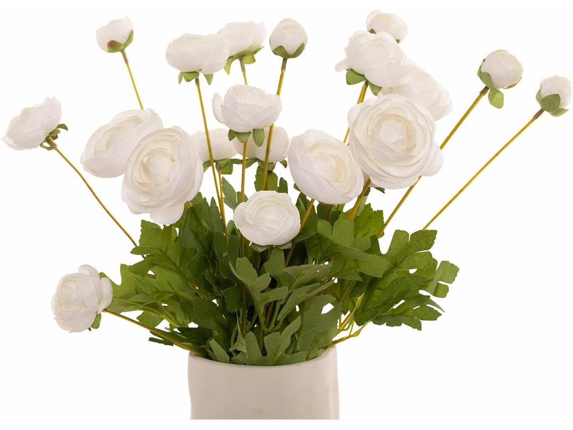 Piezas de flores artificiales de seda Ranúnculos persas Decoración de bodas, Hogar y propiedades artísticas