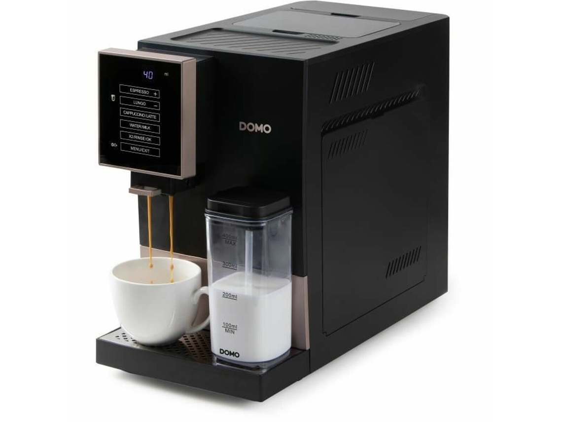 Cafetera espresso automática con molinillo Do743k - 1350 W - 19 bares - 125 g de café - Negra