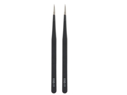 2 pinzas rectas antiestáticas de acero inoxidable ESD-11