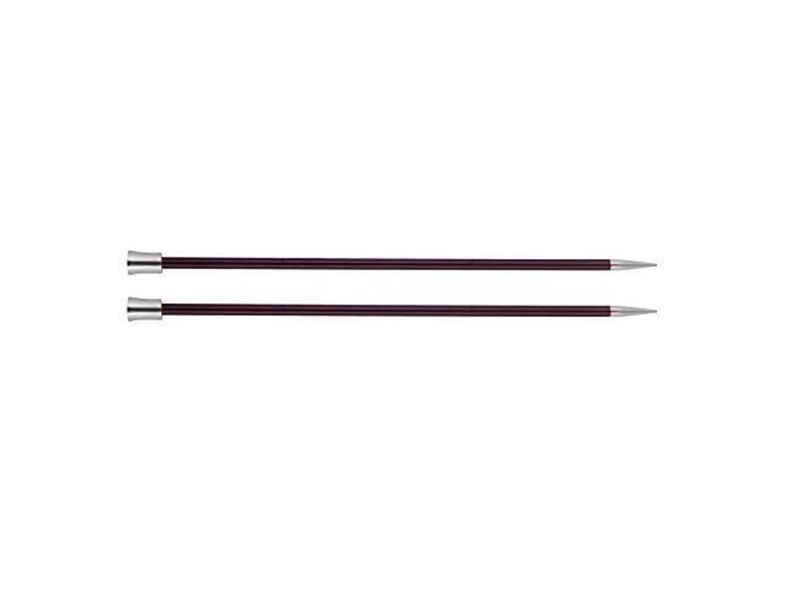 Aguja de crochet de una sola cara de aluminio Zing de Knit Pro de 30 cm x 6 mm, color morado Kp47273 Knitpro