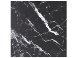 Tablero Mesa Diseño Mármol Vidrio Templado Negro 50x50 Cm 6 Mm