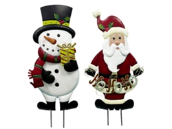 Juego de 2 adornos navideños coloridos para patio