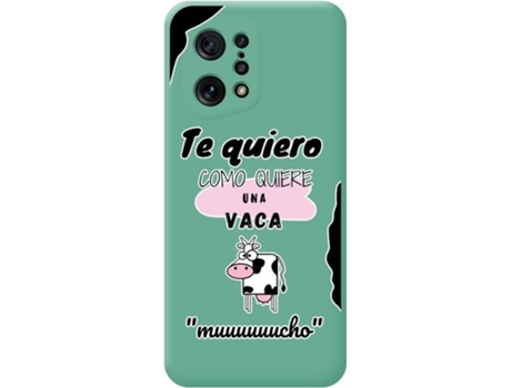 Carcasa para Oppo Find X5 5G TUMUNDOSMARTPHONE Silicona Líquida Dibujos Verde