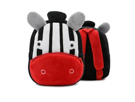 Mochila animal de dibujos animados niños mochila kindergarten mochila de felpa Cebra animal