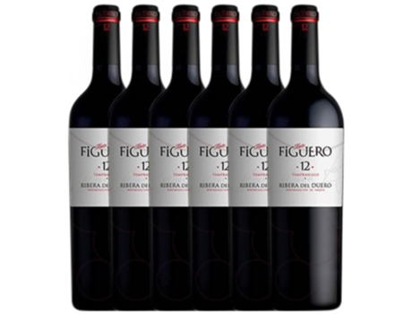 Vino FIGUERO Figuero 12 Meses Tempranillo Ribera Del Duero Crianza (0.37 L - 6 unidades)