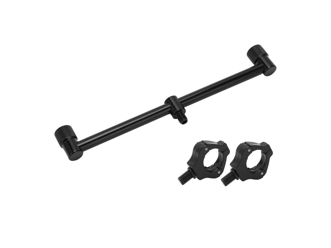 Soporte Para Caña De Pescar Carpas Con 2 Cabezales Magnéticos, Soporte De 25 Cm, Acero Inoxidable Y Aluminio Negro.
