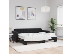 Sofá Cama Nido Terciopelo Negro 80x200 Cm