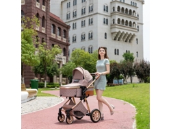 Carrito De Bebé 3 En 1 Multifuncional, Plegable Con Facilidad, Color Rosa Oem