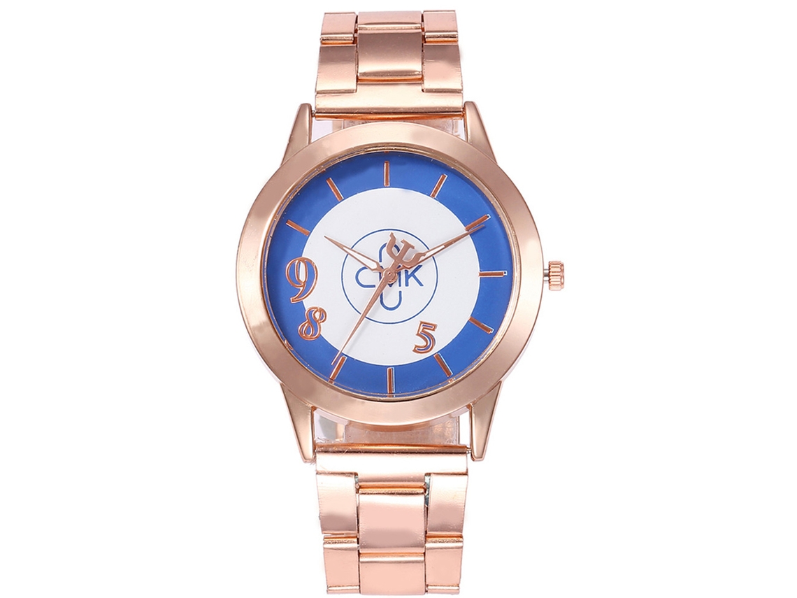 Reloj De Pulsera Informal De Acero Para Mujer Con Movimiento De Cuarzo Y Esfera Analógica (azul)