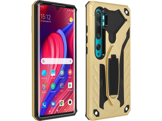Carcasa Xiaomi Mi Note 10, Note 10 Pro AVIZAR Híbrido Dorado