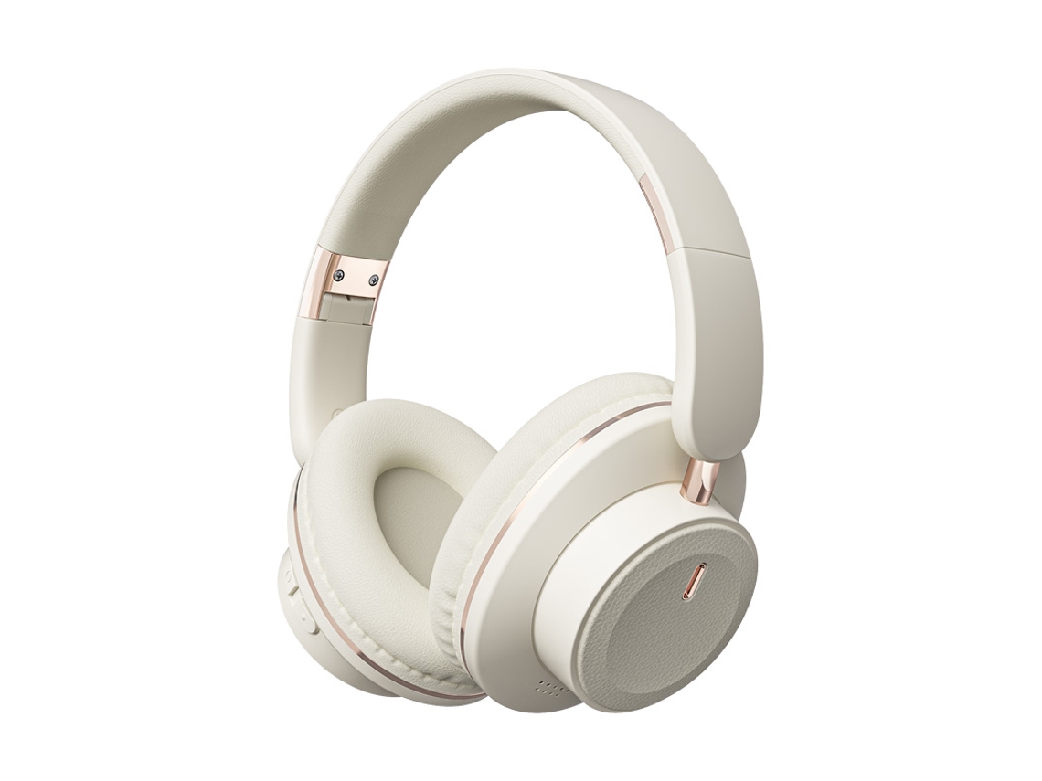 Auriculares Inalámbricos Bluetooth (blancos), Auriculares Estéreo Hifi Para Música, Con Micrófono De Alta Definición.