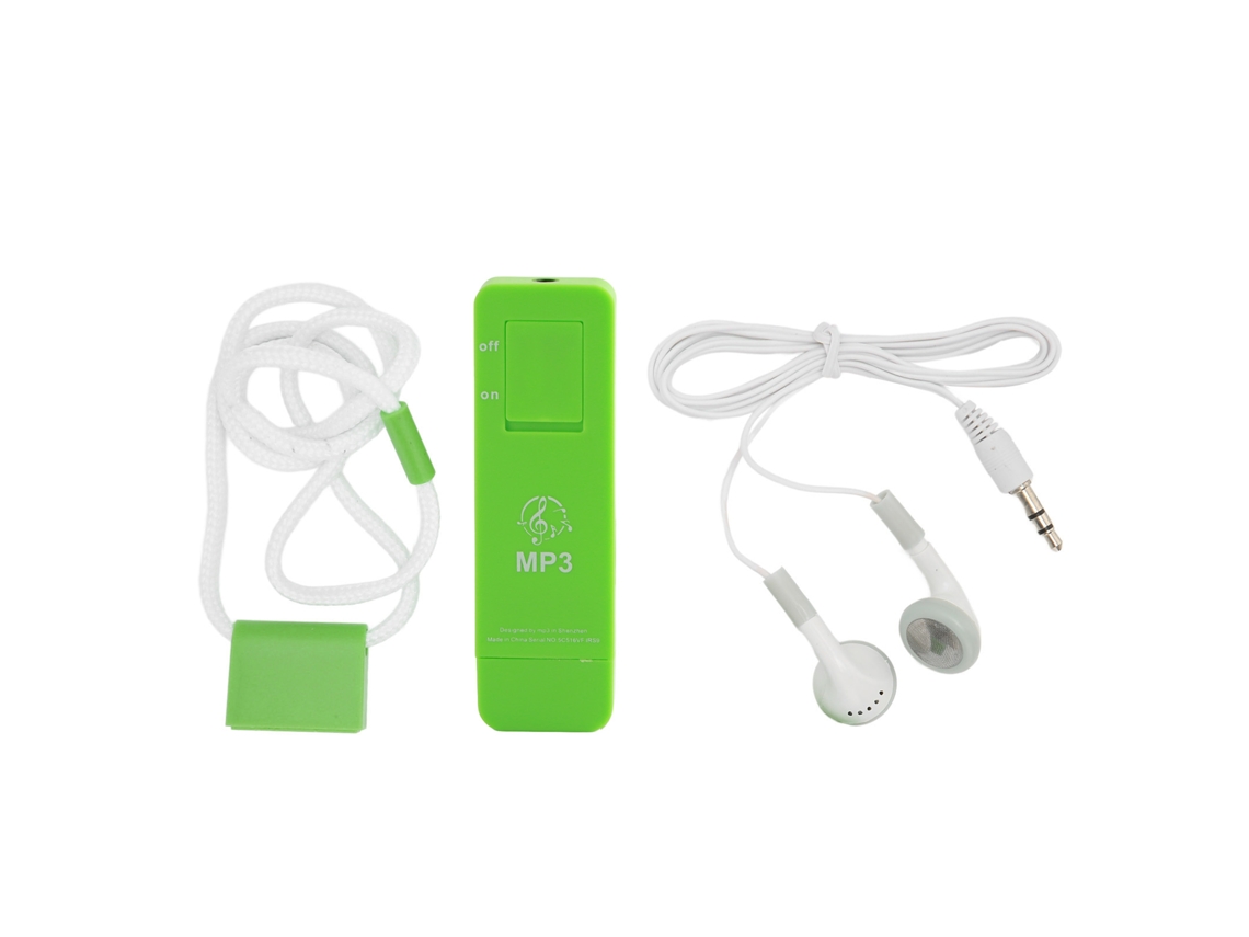 Mali reprodutor Mp3 com Som Lossless Suporta Até 64gb Mini Reprodutor de Música para Estudantes Corrida Viagem Verde