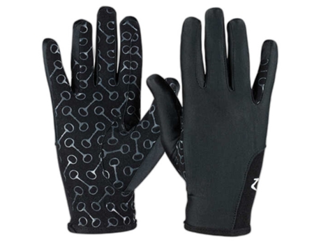 Guantes de equitación con palma de silicona para niños HORZE