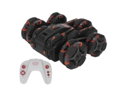 Coche Teledirigido Para Niños, 5 Ruedas, Giro De 360°, 2,4 Ghz, Con Luces, Color Negro.