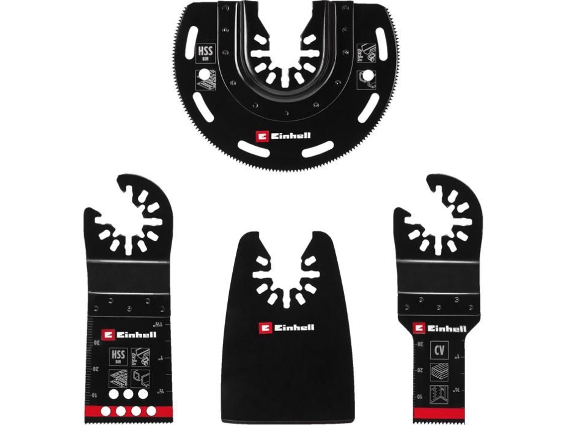 Juego de 4 accesorios universales Einhell para multiherramientas para metal