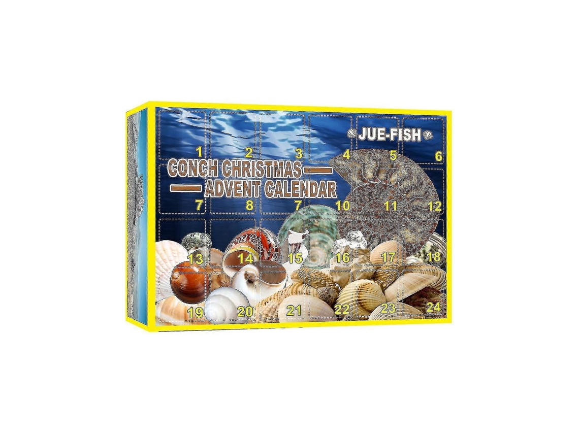 Caja sorpresa navideña con concha Jue Fish, caja sorpresa navideña con concha, caja de regalo sorpresa de 24 días Hengjian