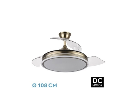 Ventilador Bayomo 72W Cuero 3 Aspas Motor DC FABRILAMP