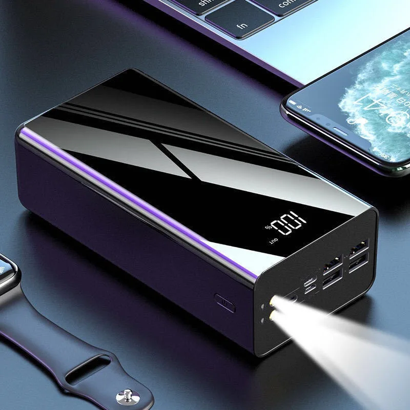 (negro) Banco De Energía De 60000 Mah, Cargador Rápido Portátil